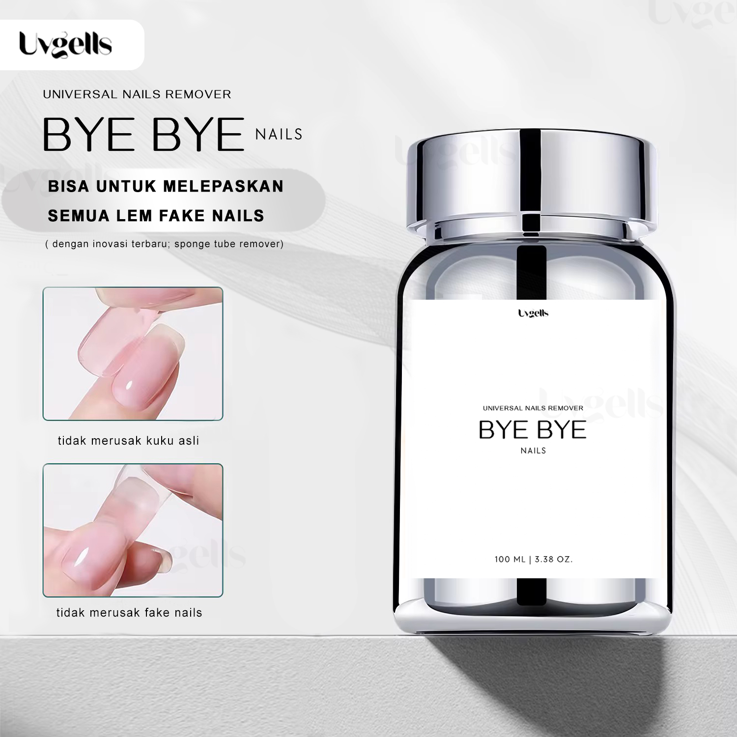 UVGELLS BYE BYE NAILS – SPONGE TUBE REMOVER / Universal Nails Remover