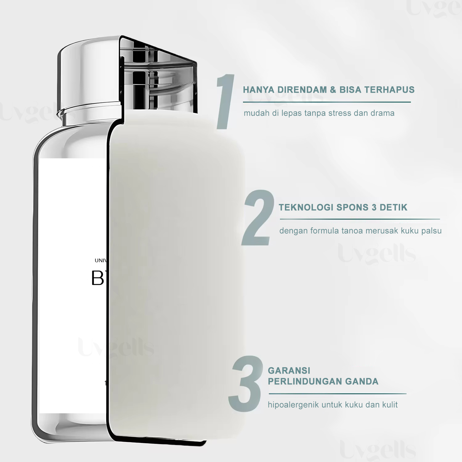 UVGELLS BYE BYE NAILS – SPONGE TUBE REMOVER / Universal Nails Remover - Image 3