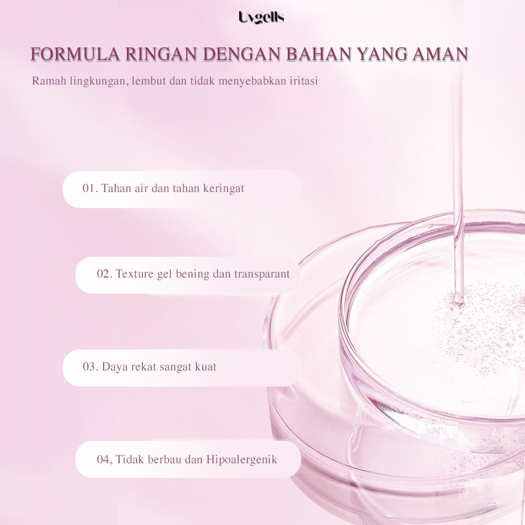 Peel-Off Nail Glue – Uvgells Blush-on glue Super Strong & Easy Removal - Image 2